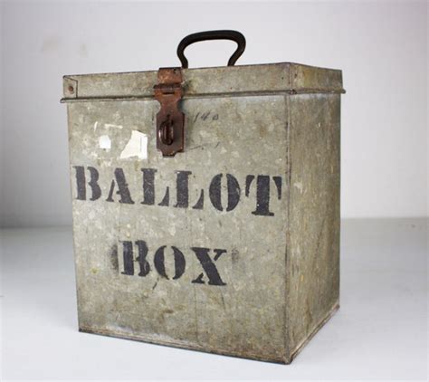 old metal ballot box|clear voting boxes.